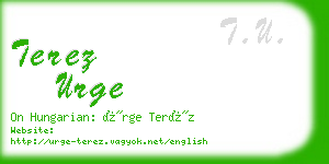 terez urge business card